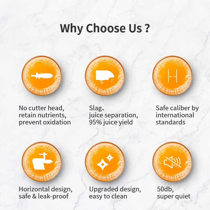 LUFVEBUT Slow Juicer 200W Power Vegetables And Fruits Squeezer High Nutrition Orange Lemon Electric Extractor Slow Juicer