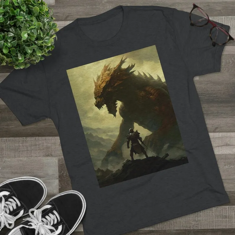 

The Dragon Slayer Unisex Tri-Blend Crew Tee