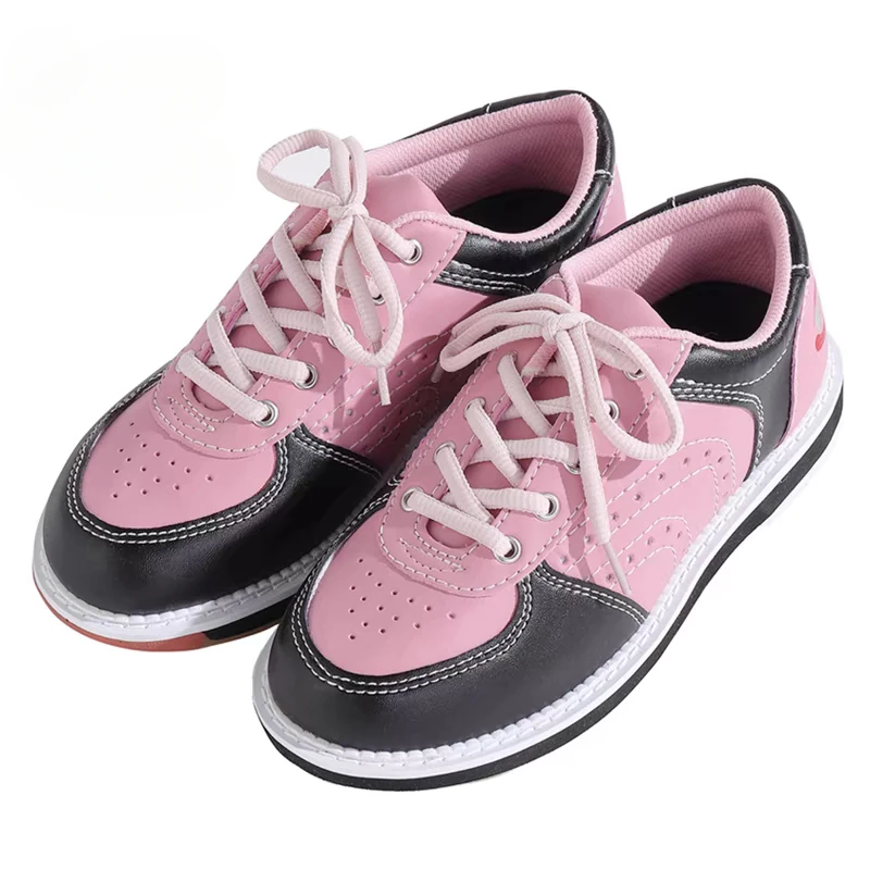 Professional Bowling Shoe Mens Womens Pink Pibk Blue Indoor Court Shoe Unisex Good Quality Leather Gym Brand Training Shoes