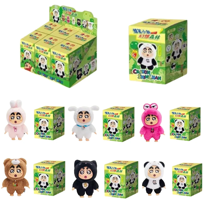 Genuine Crayon Shinchan Fantasy Forest Blind Box, Plush Toys Pandas, Rabbits