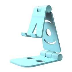 Foldable Portable Desktop Phone and Tablet Stand (Sky Blue)