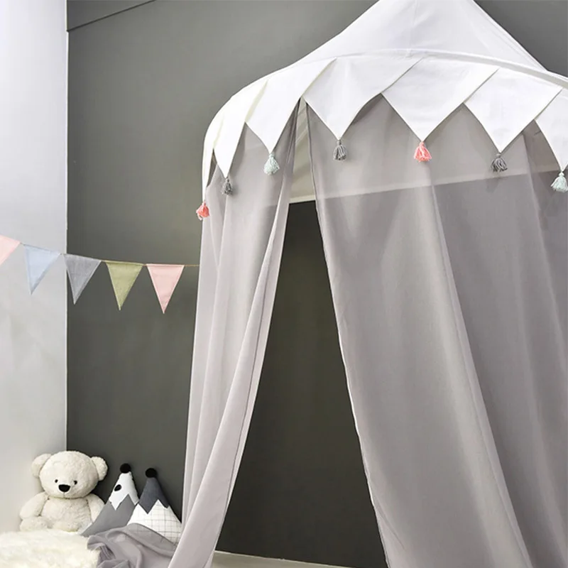 Kids Teepee Tents Children Play House Castle Cotton Foldable Tent Canopy Bed Curtain Baby Crib Netting Girls Boy Room Decoration kids dream tent