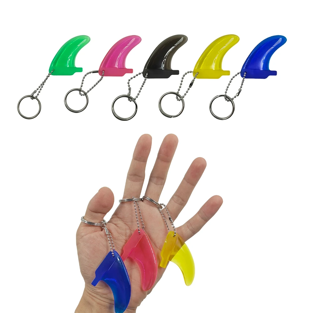 Key Chain Ring Plastic Clear Mini Surf Fins 5Colors Key/USB Chains Surfing Accessories