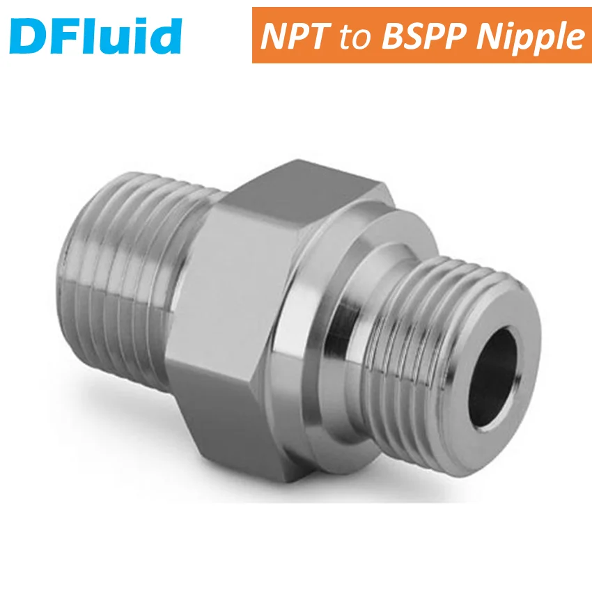 Nipplo Esagonale Acciaio Inox 1 Pollice – Maschio-Maschio NPT, Spedito Dagli USA