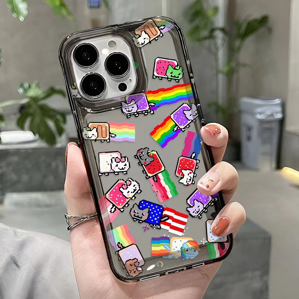 รูปสินค้า เคสแมวตลก ป้องกันกล้อง iPhone 15/16/17 Pro Max