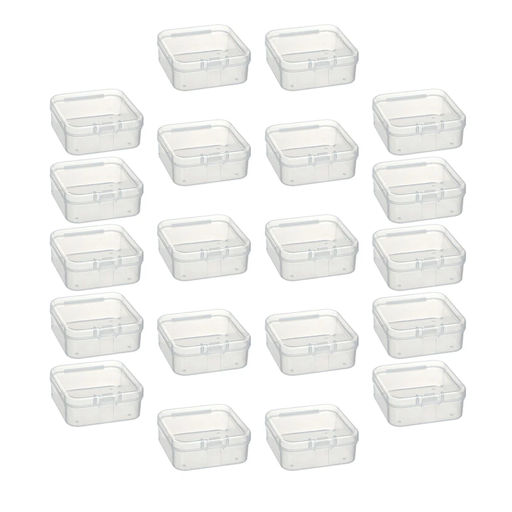

20Pcs Small Clear Plastic Containers with Lids Bead Organizers Small Storage Box Case