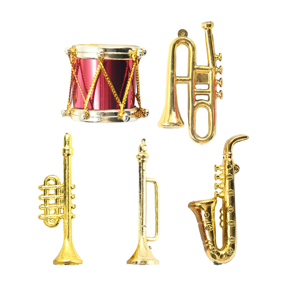 5 Pcs Simulated Musical Instrument Kids Toys Children Instruments Mini House Accessories Plastic