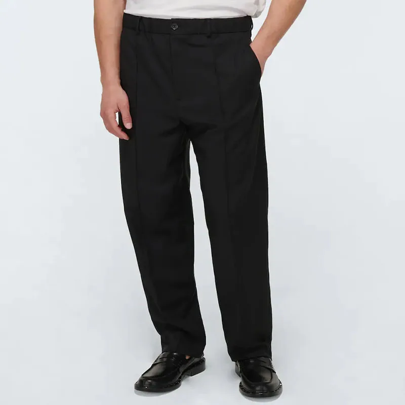 

Брюки мужские прямые свободного покроя, модные повседневные штаны с эластичным поясом, весна-осень