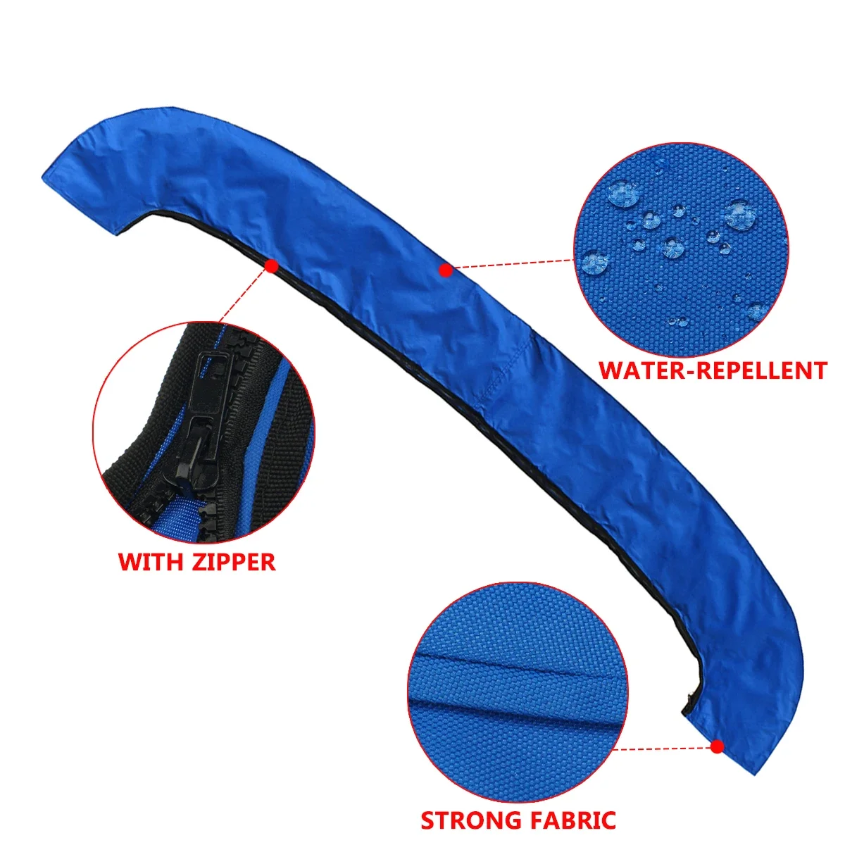 600D 4 Bow Bimini Top Boot Cover No Frame Yacht Boat Cover Zipper Anti UV Dustproof Marine Accessories