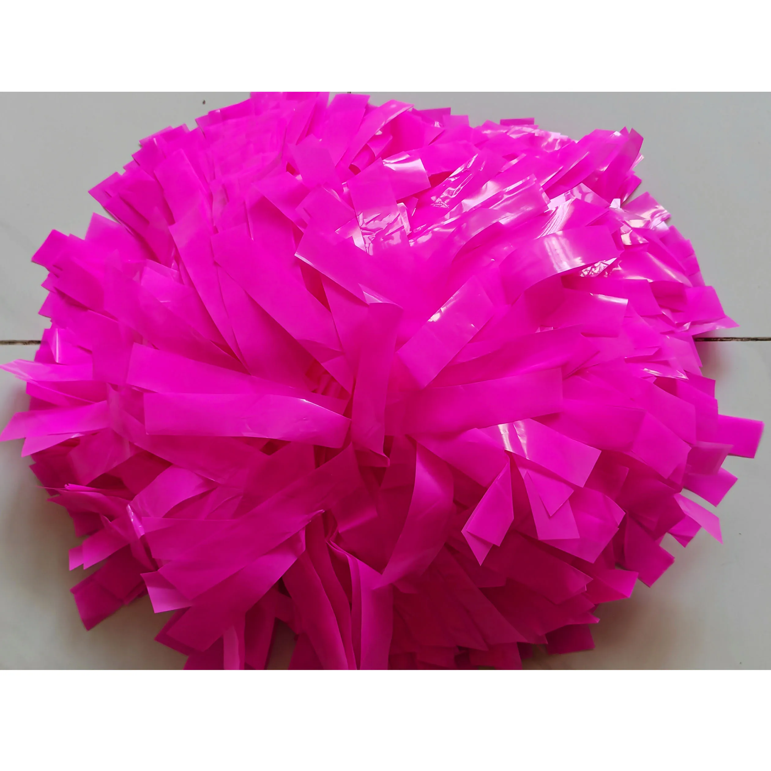 1Piece Cheerleader Pom Pom Plastic Hot Pink Size Color Baton Handle cheerleading pom poms