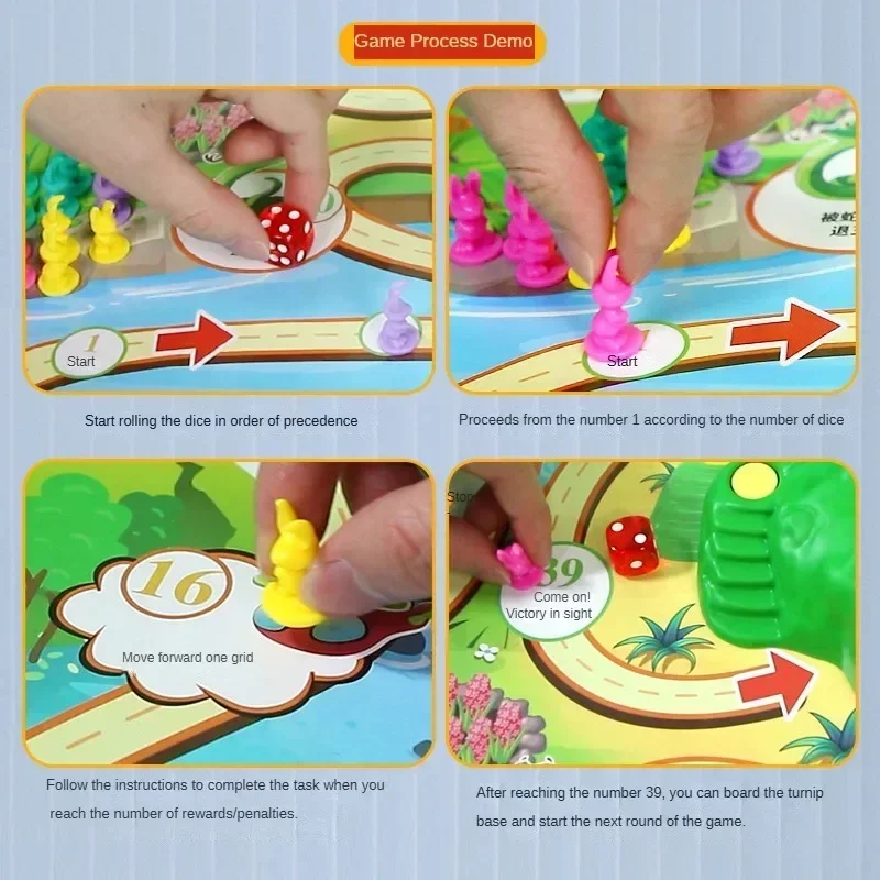 Carrot Rabbit Trap board game Defend Challenge Parent-Child Family Party Interactive Educational Puzzle Toy Gift