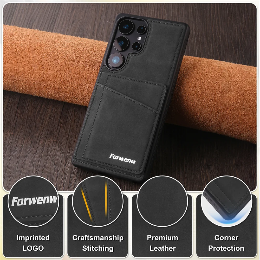 Retro Style Leather Phone Case - New and Enhanced Protective Cover