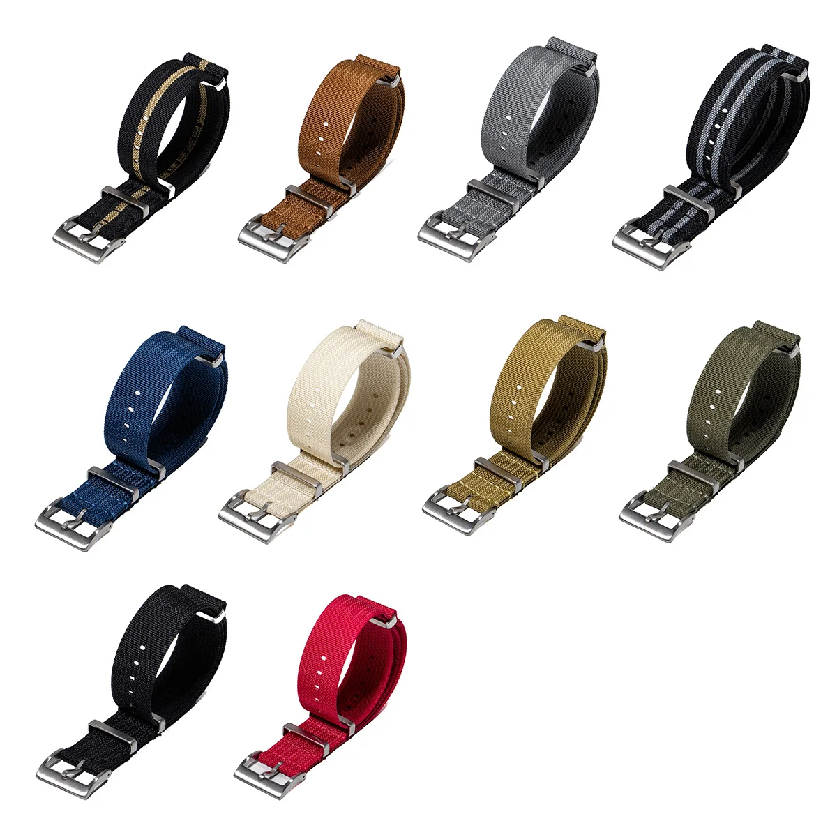 Ribbed Nylon Watch Strap - Durable Watchband Accessory