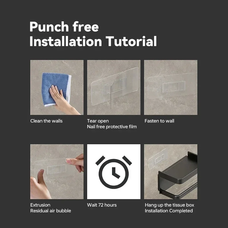 Plastic Steel Toilet Paper Holder Bathroom Wall Mount WC Paper Phone Holder Shelf Towel Roll shelf Accessories Paper Towel Holder Toilet Paper Holder Toilet Paper Rack Toilet Roll Holder Paper Towel Rack