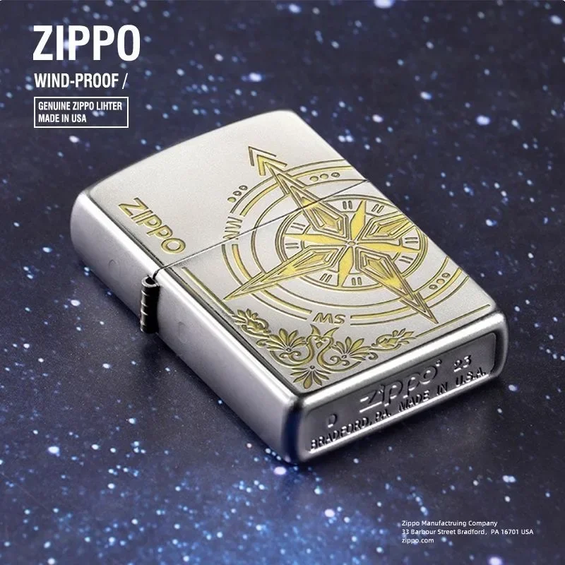 Zippo Lighter Love Compass Craved Windproof Collectible in Box