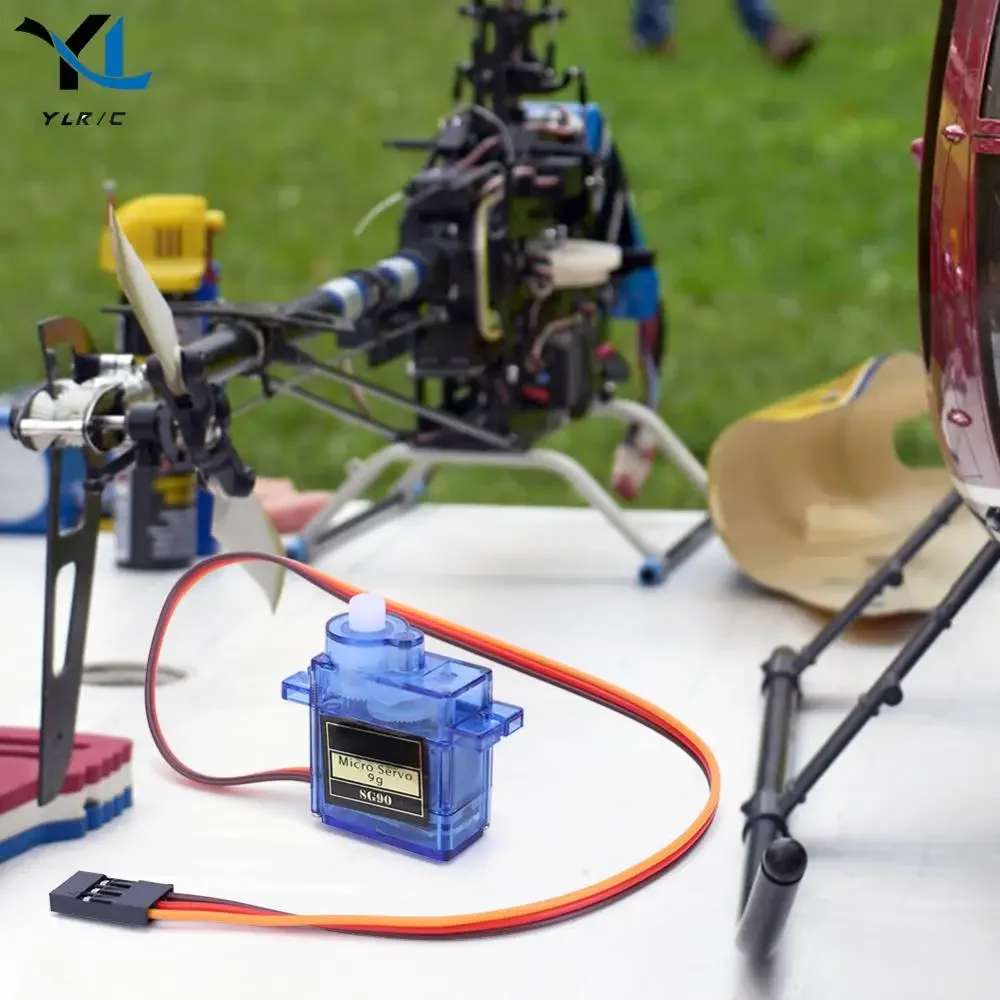 1-10Pcs SG90 9G Miniature Servo Motor Fixed-Wing Micro Gear Servo Motor 180/360 Degrees for Airplane Aeroplane Helicopter