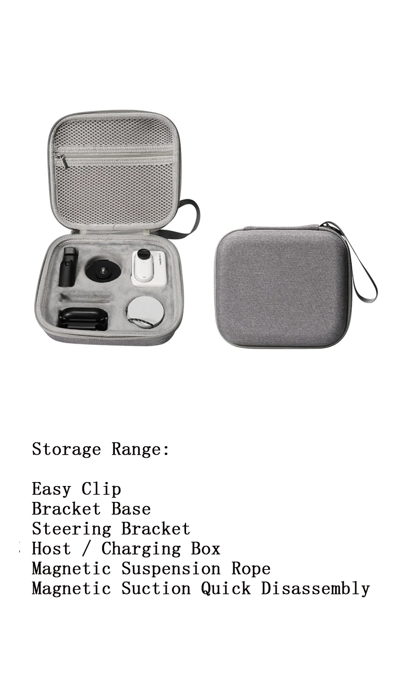 Trage tasche für insta go 3 s/go 3 Aufbewahrung tasche tragbare Handtasche Box Koffer für insta360 go 3 s schützen Reise zubehör – Detail 10