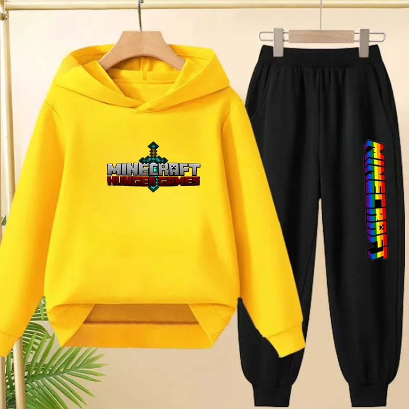 Kinder-Sportbekleidungsset, 2-teiliges Sweatshirt + lange Hose. Ein bequemes Kleidungsset für Jungen und Mädchen mit bedruckten Anime-Mustern – Detail 18