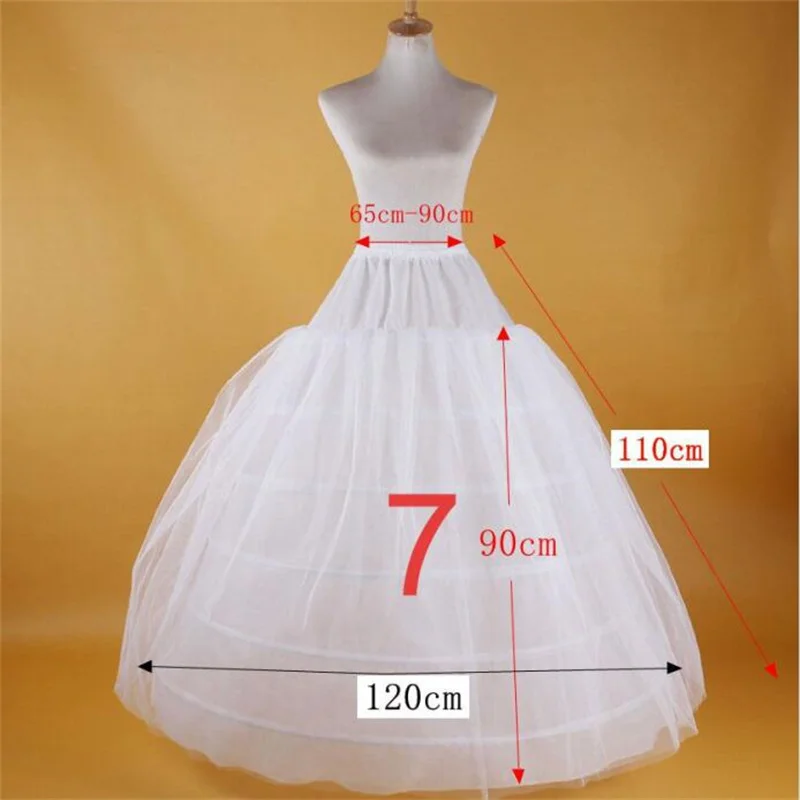 Puffy Bridal Wedding pettiscoat Underskirt Prom 6 Hoop Crinoline gonna Slip Fancy