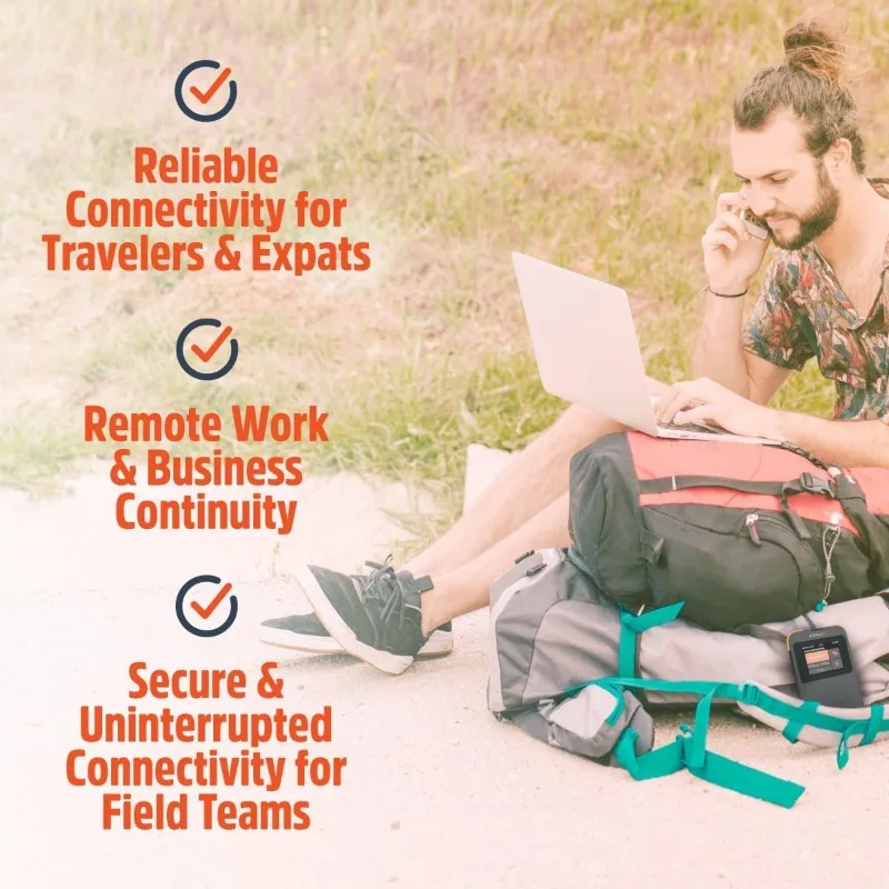 Solis 5G WiFi Mobile Hotspot Device, Portable WiFi for Travel in 140+ Countries, No SIM Card or Contract