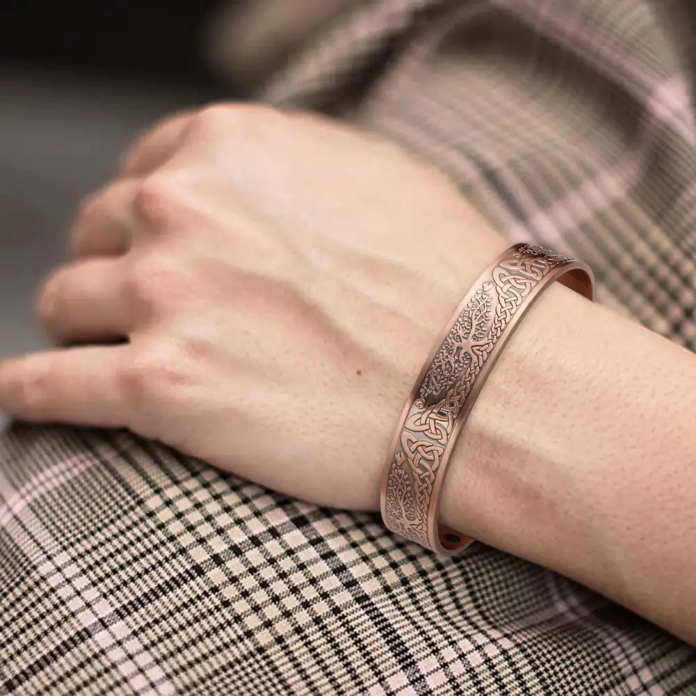 Copper Magnet Bracelet 18 Healing Magnets Copper Magnetic Bracelet Open Closure Cuff Bangle women men Yoga Bracelet Jewelry 5