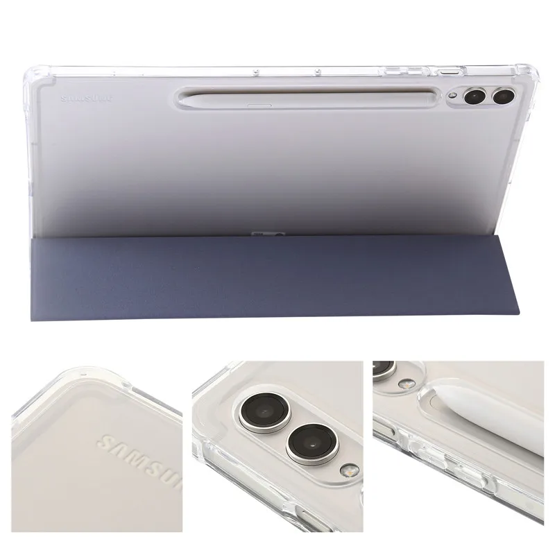 traseira clara, suporte de caneta, suporte flip, S9 FE Plus, 12,4