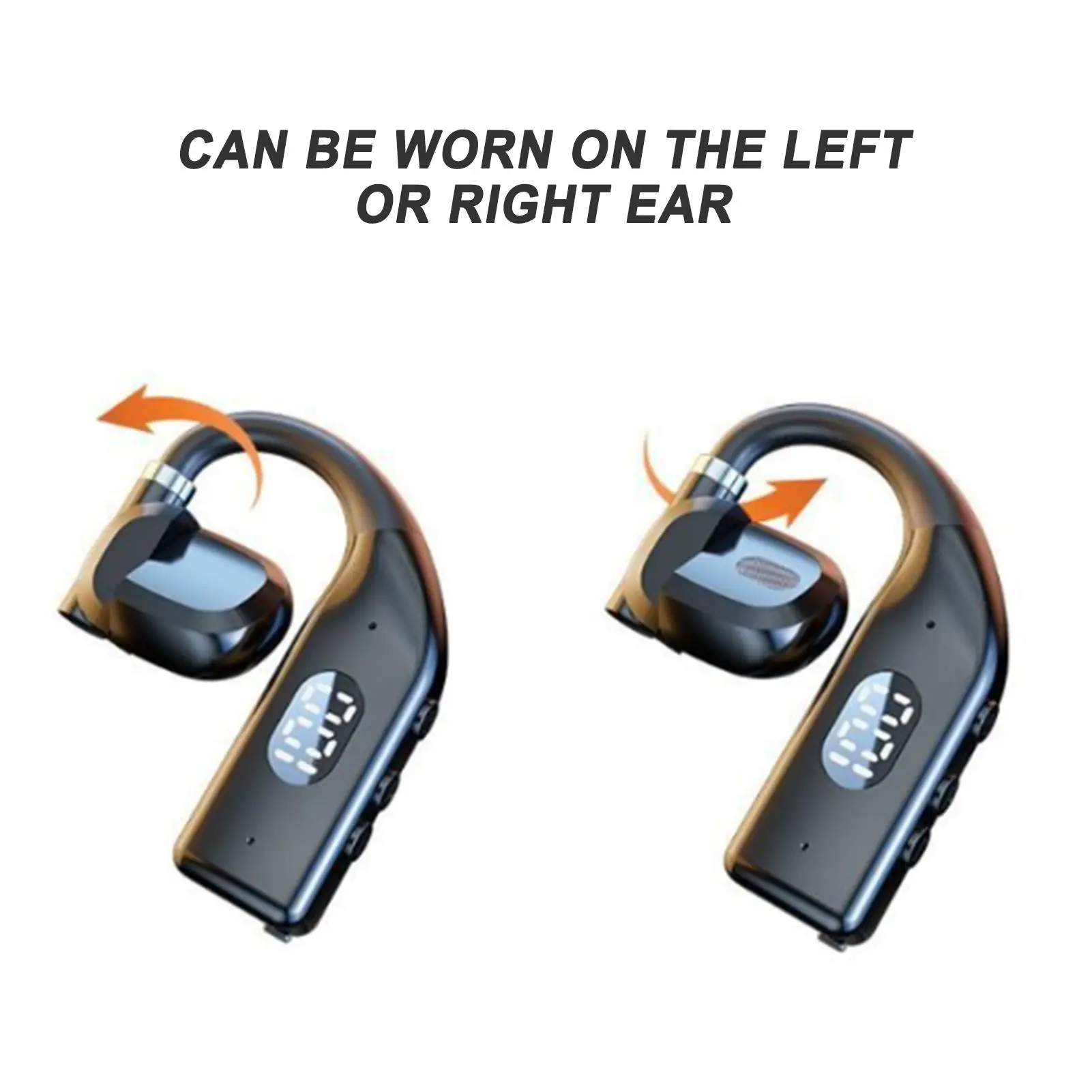 Description Picture 3 of itemWireless Blue Tooth Earphones Digital Display Hanging Ear Sports Earphones Noise Cancelling Earpiece For Driving Business