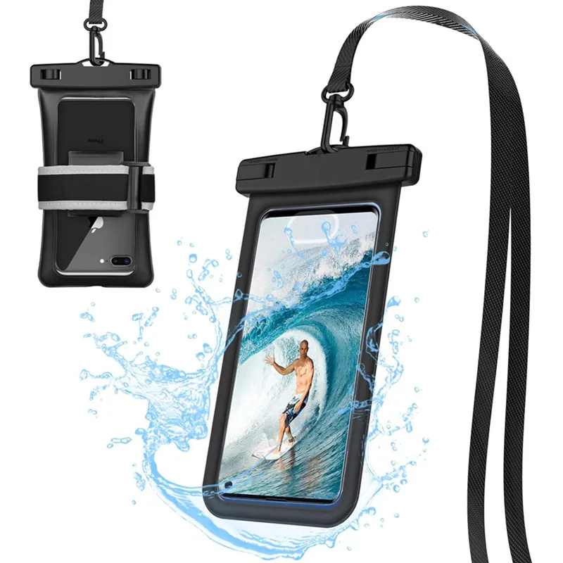 Universal Waterproof Floating Phone Pouch with Lanyard & Armband