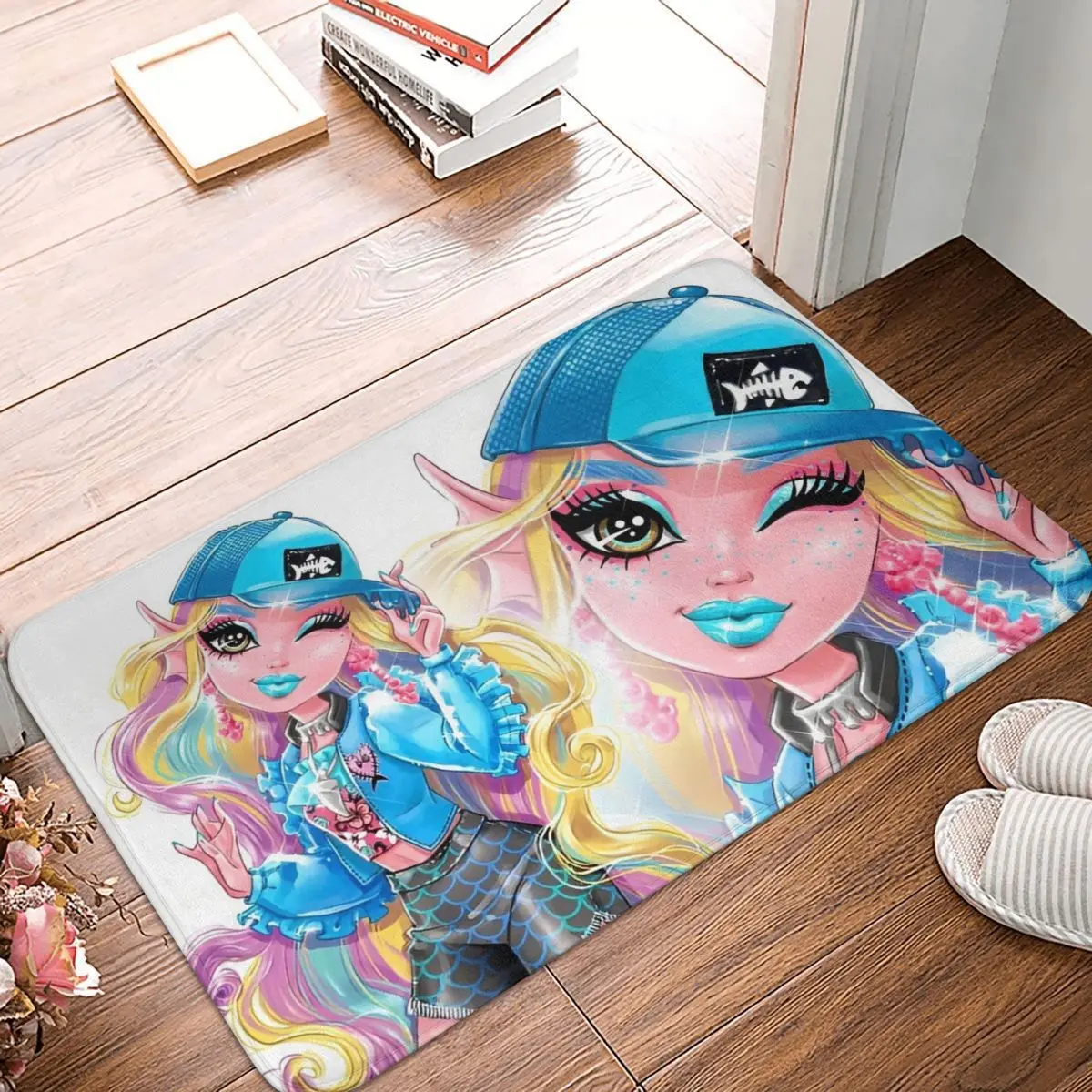 Monster High Doll Zerbino Antiscivolo Lagoona Blu Soggiorno Camera Da Letto Mat Tappeto Esterno Flanella Modello Decor