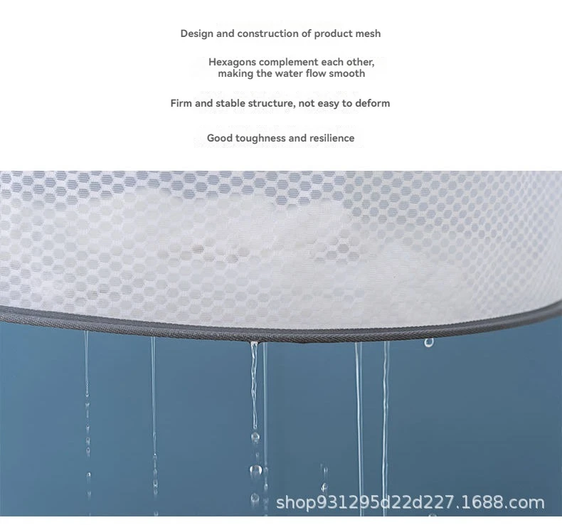 Description Picture 5 of item1/2 Layer Clothes Drying Basket With Hanging Hook Fine Mesh Household Towels Socks Sweater Underwear Mesh Drying Rack For Home