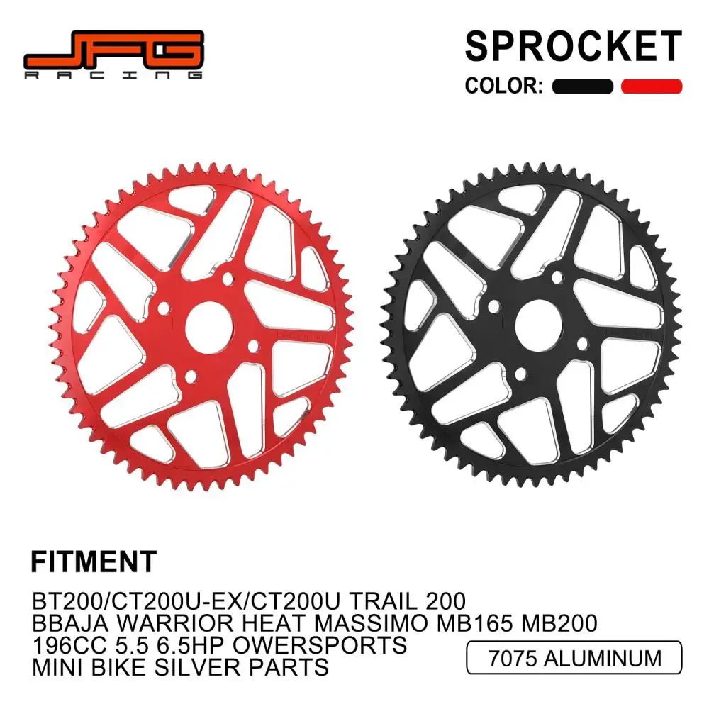 

Motorcycle Chain Sprocket For BT200 CT200 CT200U Trail 200 Baja Warrior Heat Massimo MB165 MB200 196CC 5.5 6.5HP Owersports Mini