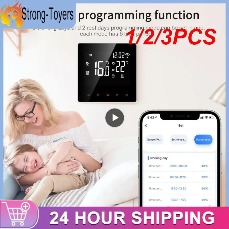 

1/2/3PCS Tuya WiFi Smart Thermostat Temperature Controller for Electric floor Heating,Water/Gas Boiler Voice Work for