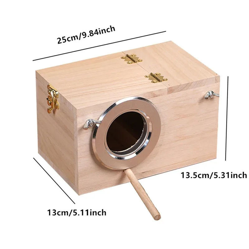 Title 9, Wood Bird Breeding Box Bird House Nest Parrot B...