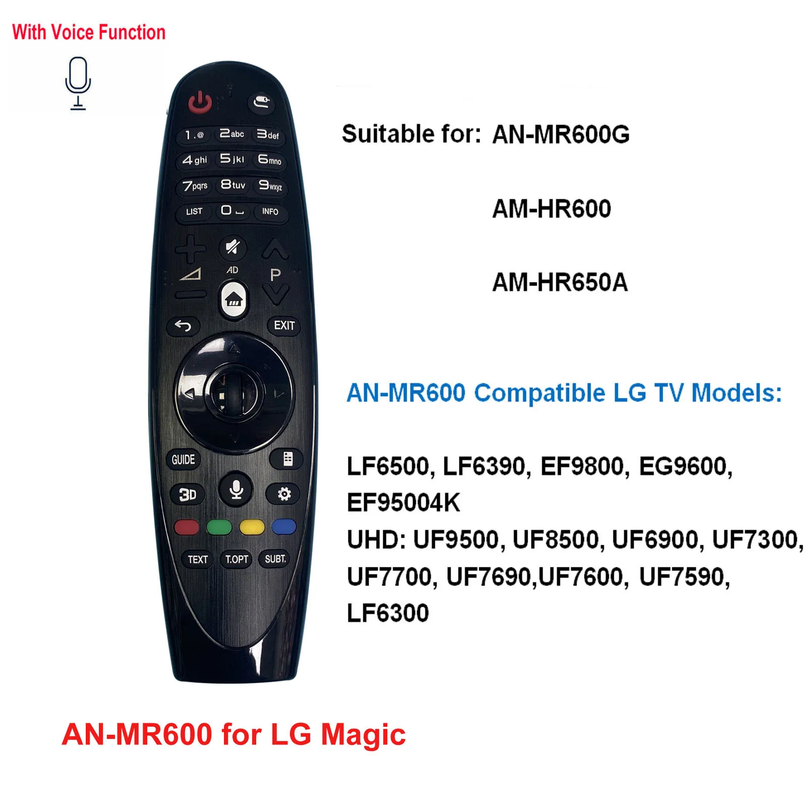 매직 스마트 LED TV용 원격 제어 AN-MR600, 음성 기능 및 플라잉 마우스 기능, UF9500 /8500/7700 EG9200-CA