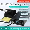 Quick Heating T12-STM32 soldering station electronic welding iron OLED Digital Soldering Iron Grounded 952 QUICKO upgrade 1