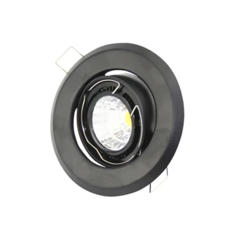 

LED Spot Light Black/White LED Downlights Frame Round Fixture Holders Adjustable for MR16 GU10 Bulb Holder Recessed