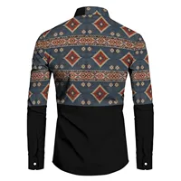 Aloha Hawaiian Shirt Men's Casual Long Sleeve Ethnic Aztec Printed Tropical Aloha Indian Blouse Shirts Holiday Camisa Hawaiana - Image 5