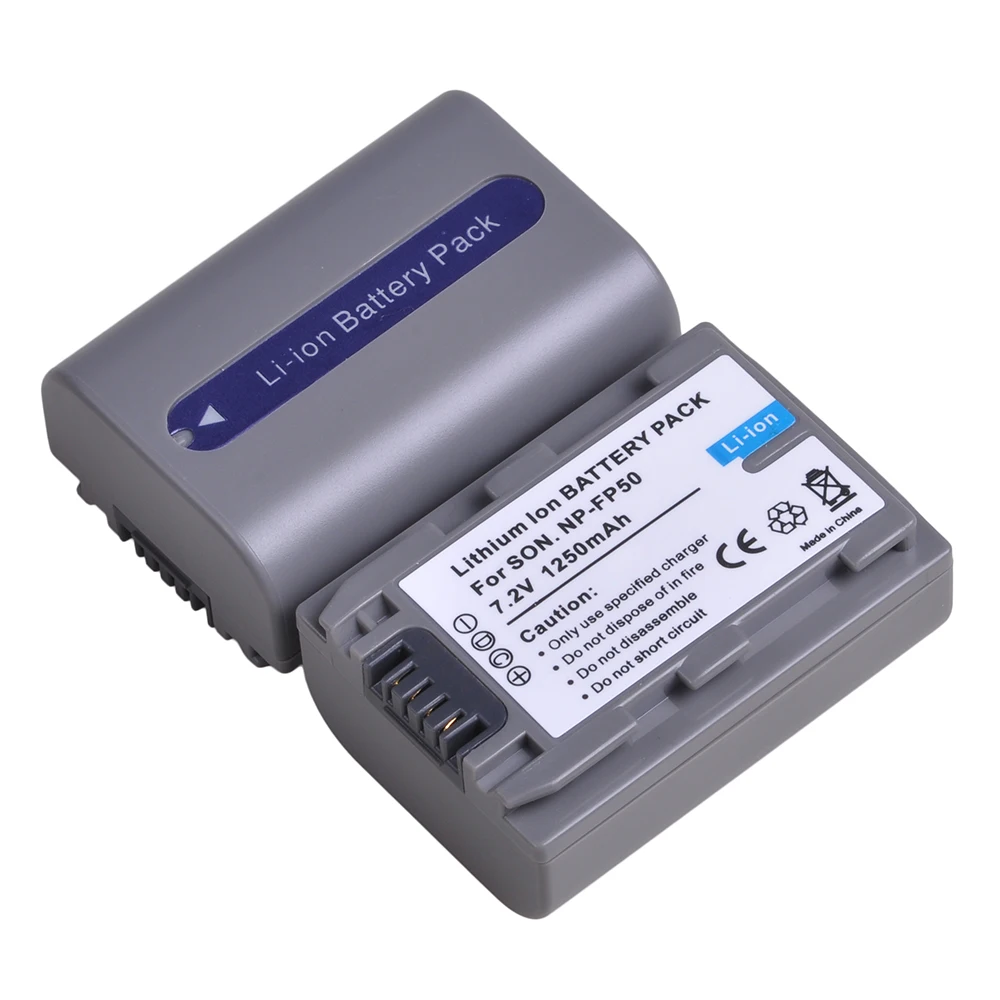 Bateria e Carregador para Sony Np-fp50 Np-fp30 Fp60 Fp70 Fp90 Fp100 Dcr-hc16 Dcr-dvd92 Dcr-hc23 Dcr-hc20 Hc30 - Image 2