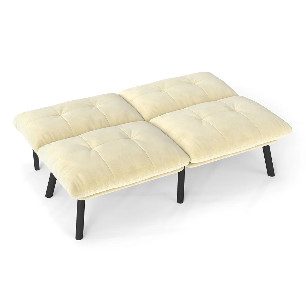 Multifunktionales umwandelbares Schlafsofa – 2-Sitzer-Futon mit klappbarem, hochdichtem Schaumstoff, Gästebett für kleine Räume, einfache Montage – Detail 25