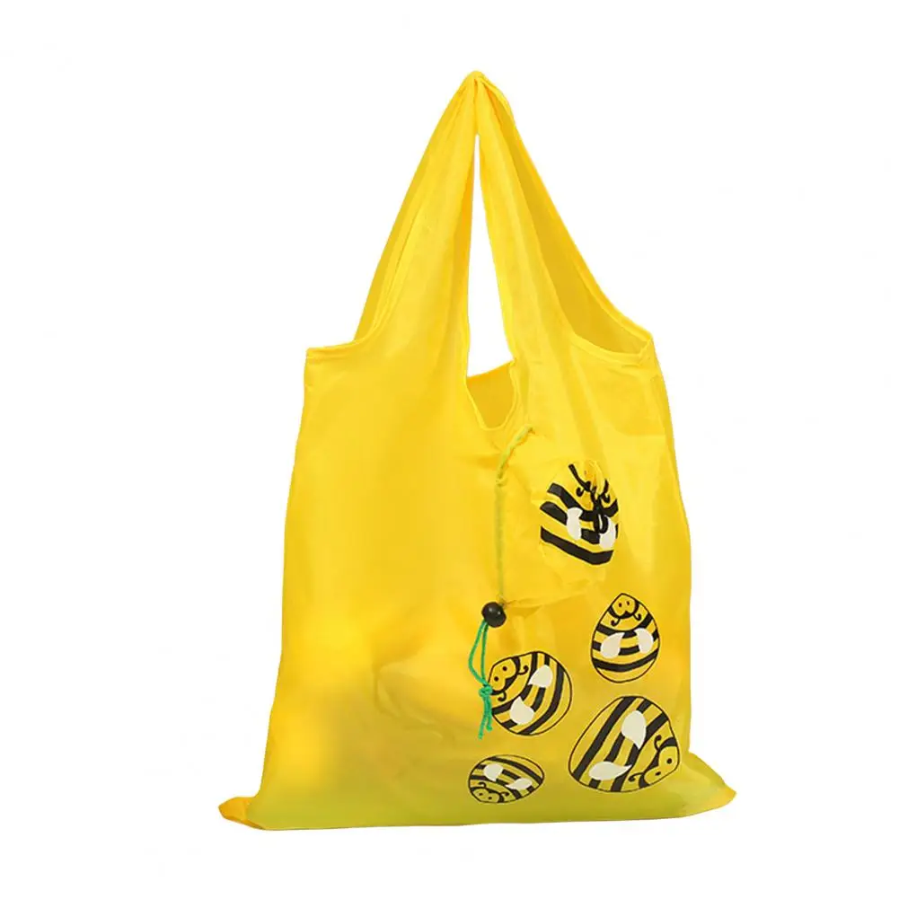 Shopping Bag Large Capacity Strong Bearing Sturdy Handle Good Grip Cartoon  Design Grocery Bag Foldab