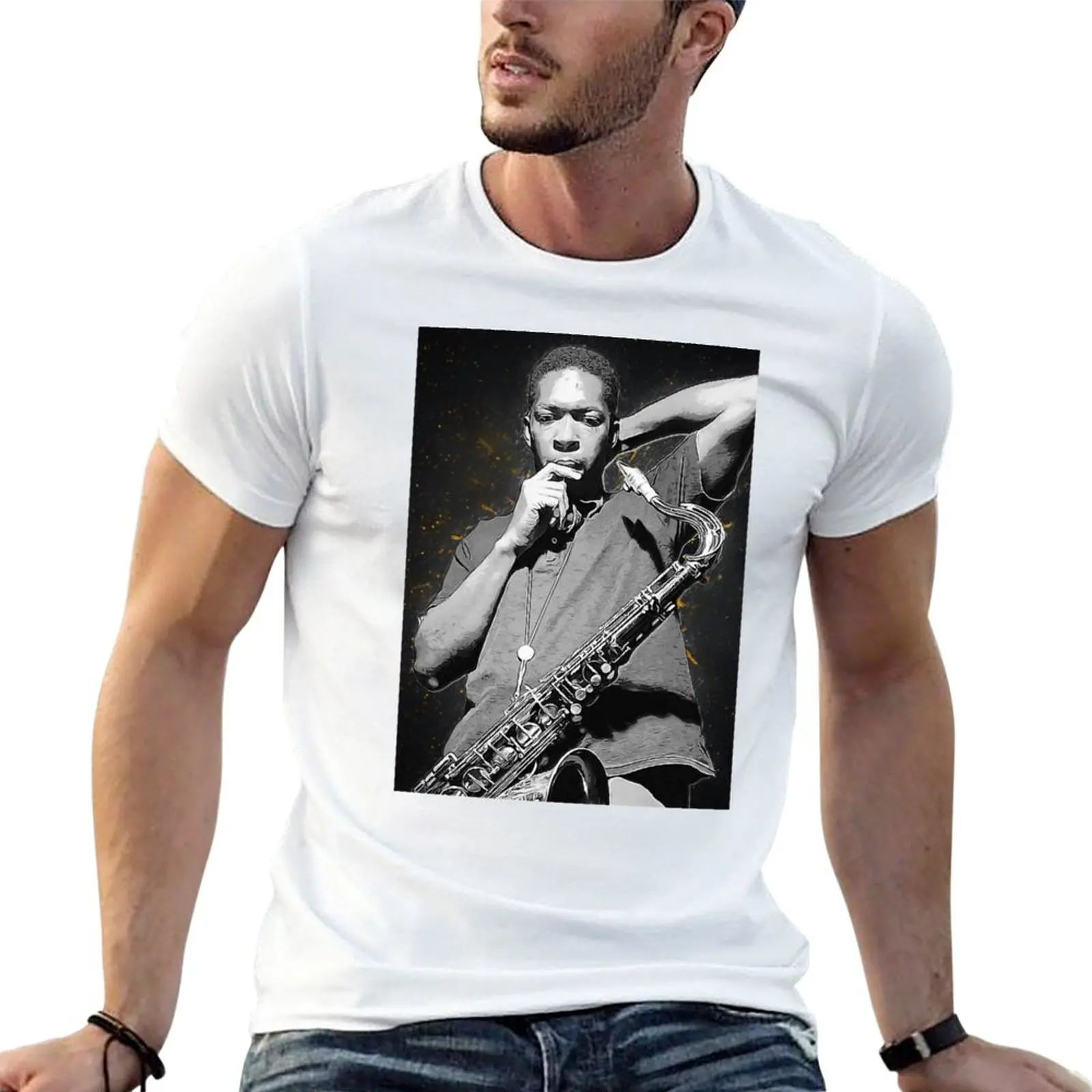 

Новинка, футболка John Coltrane, великолепная футболка, милая одежда, черные футболки, футболки для мужчин
