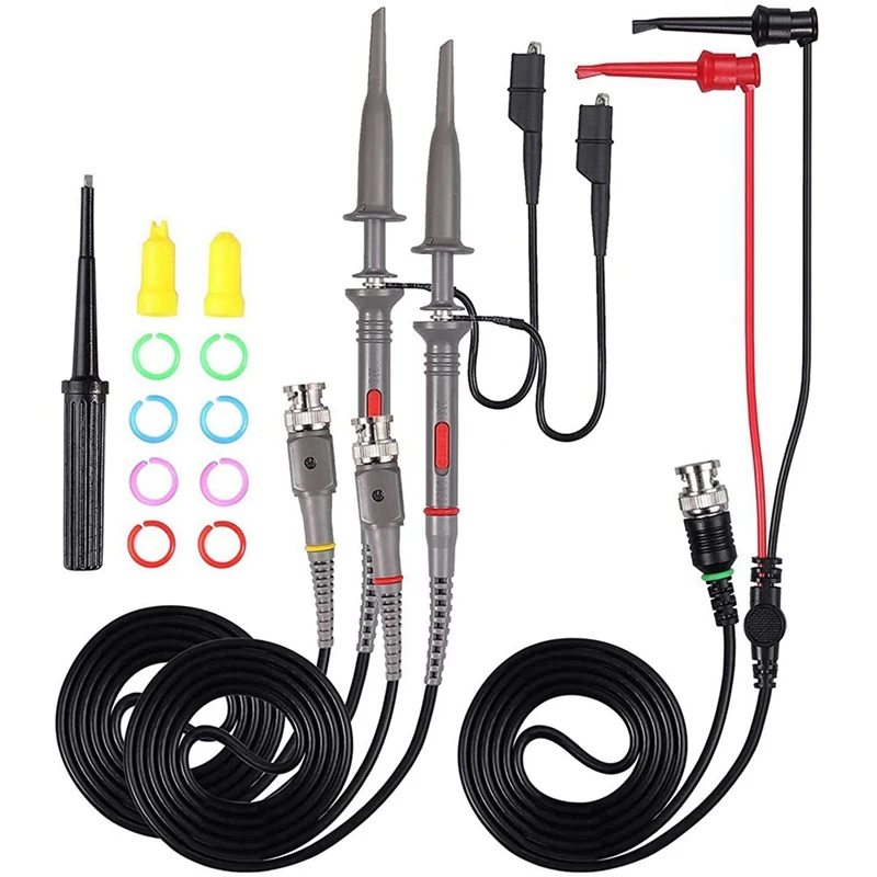 

2 комплекта P6100 100 МГц осциллограф с зажимами зонды с BNC для Тестирования Комплект проводов