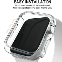 Coque de protection pour Apple Watch 45mm 41mm 44mm 40mm 42mm 46mm, accessoires, protection PC, pare-chocs, IWatch Series 8 7 SE 6 5 4 3 9 4
