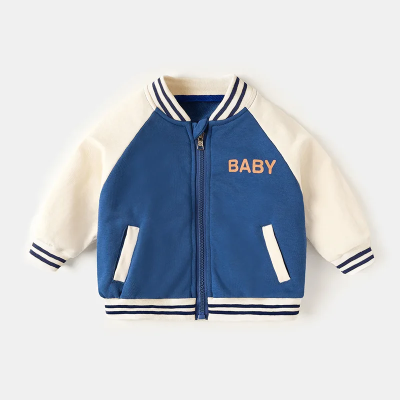 Ins Baby Boy Autumn Baseball Uniform Cotton Letter Bear Toddler Girl Jacket Loose Spliced Raglan Sleeve Infant Girl Outwear Coat 2