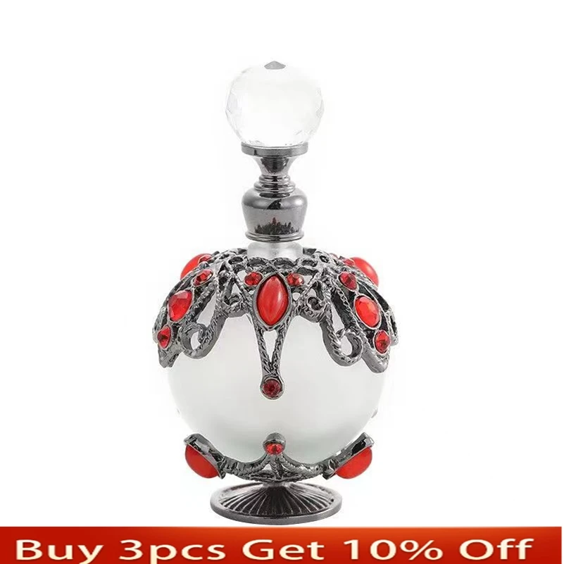 25ml Vintage Restoring Ancient Ways Hollow-out Rattan Flower Perfume Bottles Empty Refillable (Red) cowboy golden eagle pattern wear resisting zinc alloy belt buckle restoring ancient ways is suitable for the 4 0 belt