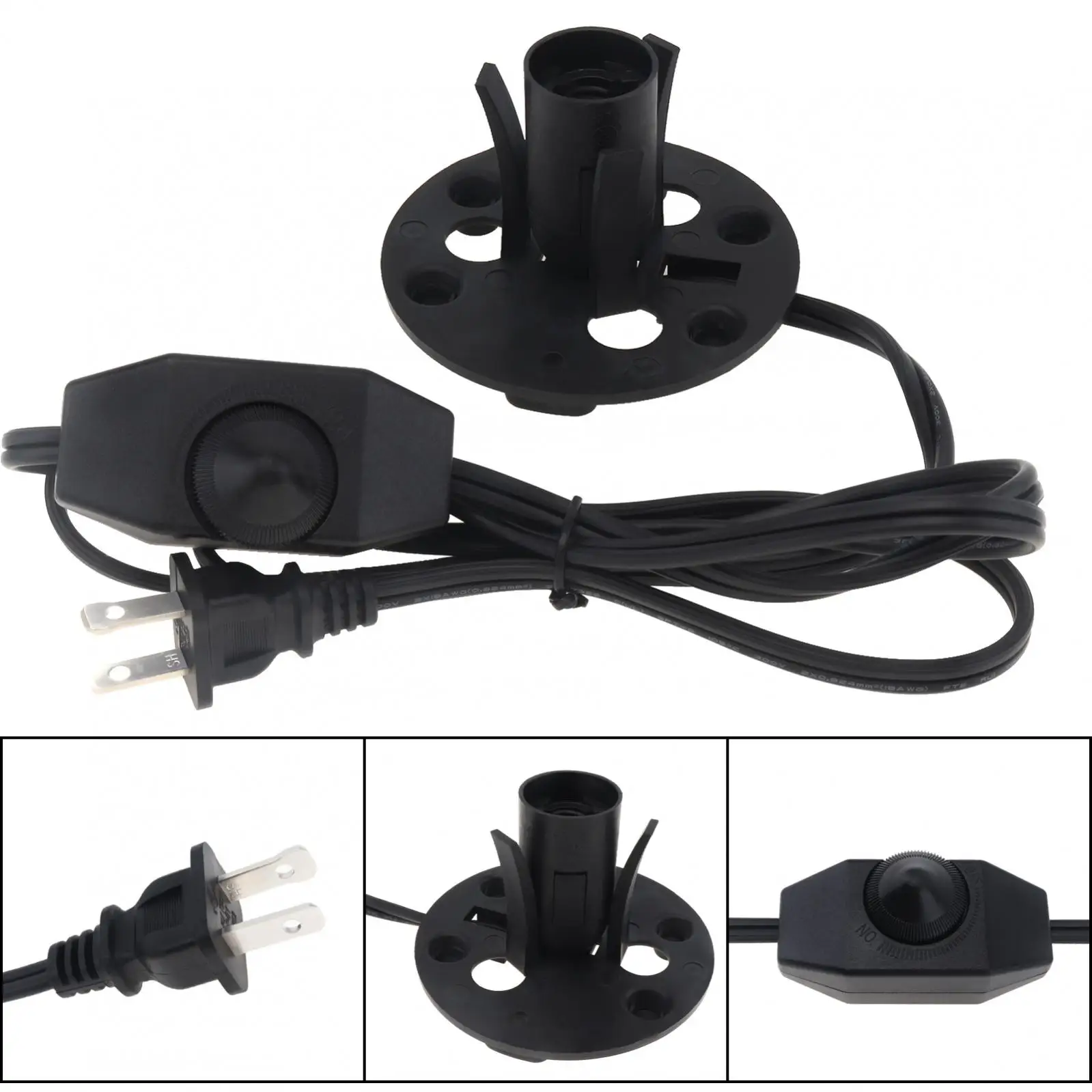 Salt Lamp Cord E12 110V Base Assembly Replacement Light Wire for Salt Rock Lamp Crystal with Dimmer Control, Wire
