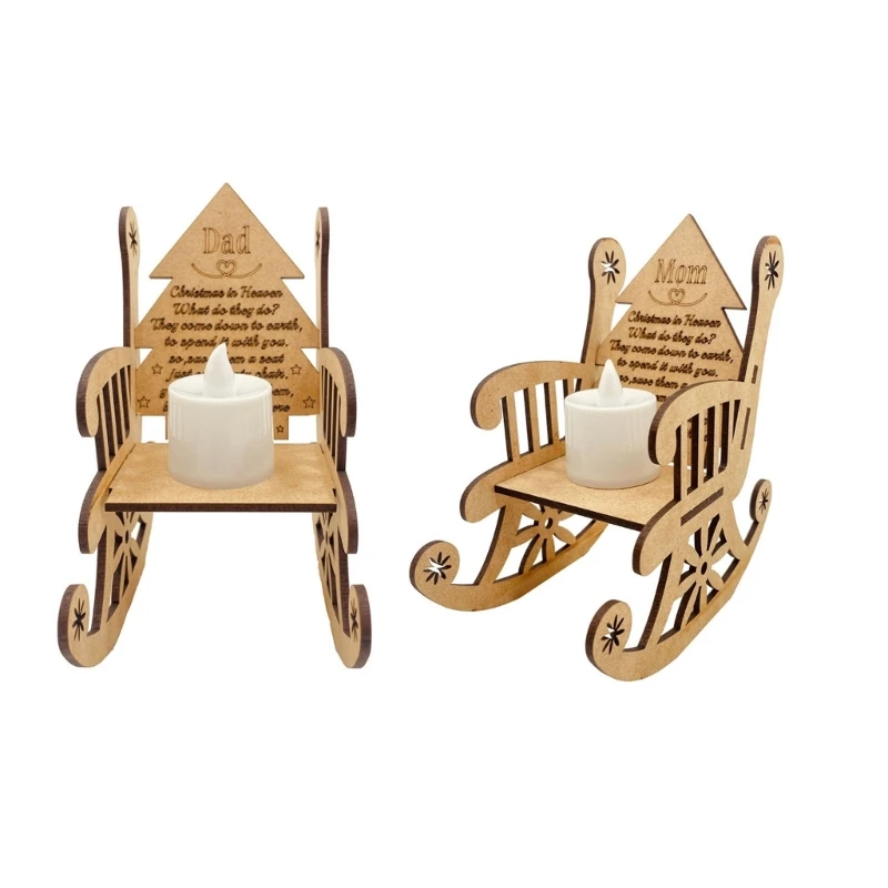 

M5TF Christmas AngelPoetry Decorations DIY Деревянные украшения Рождественское кресло-качалка 2x