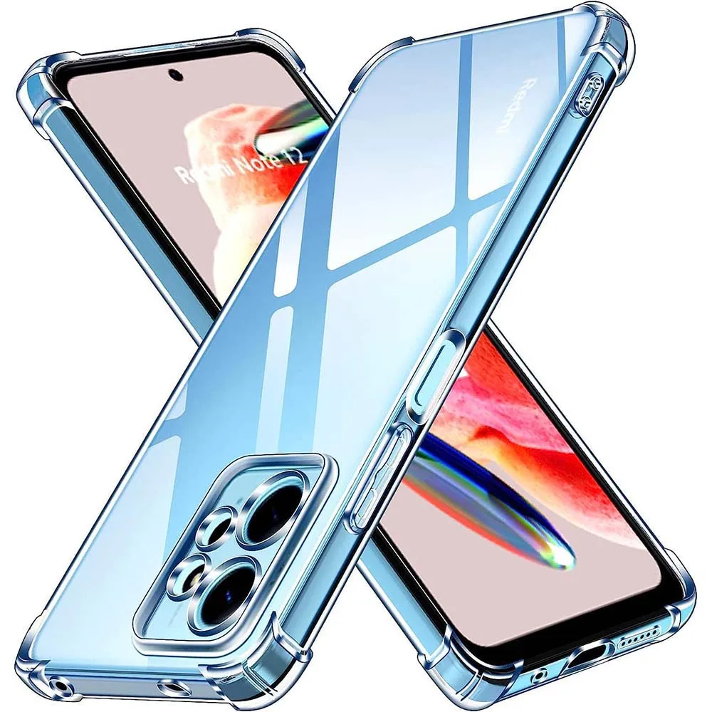 thumbnail image 1 of Shockproof Clear Soft Case For Xiaomi Redmi Note 12 4G 12 Pro Plus Silicone Back Cover for Redmi Note 12S 4G 12C 10C 9A 9C A1 A2, 1 of 4