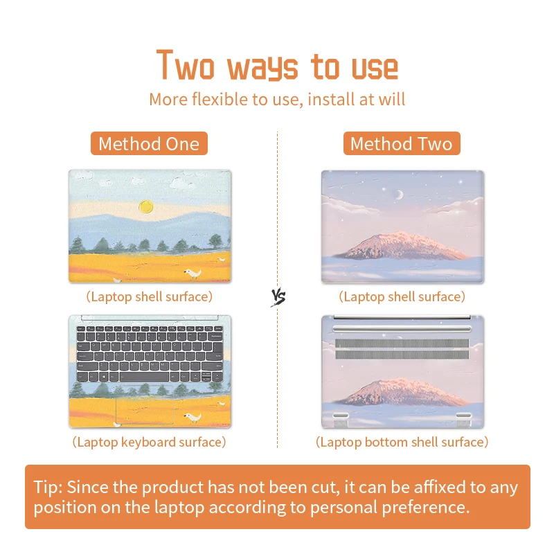 DIY 다채로운 노트북 스킨 스티커 비닐 스킨, 13.3 14 15.6 17.3 PVC 데코 데칼, 맥북 프로, 레노버, 아수스, HP용