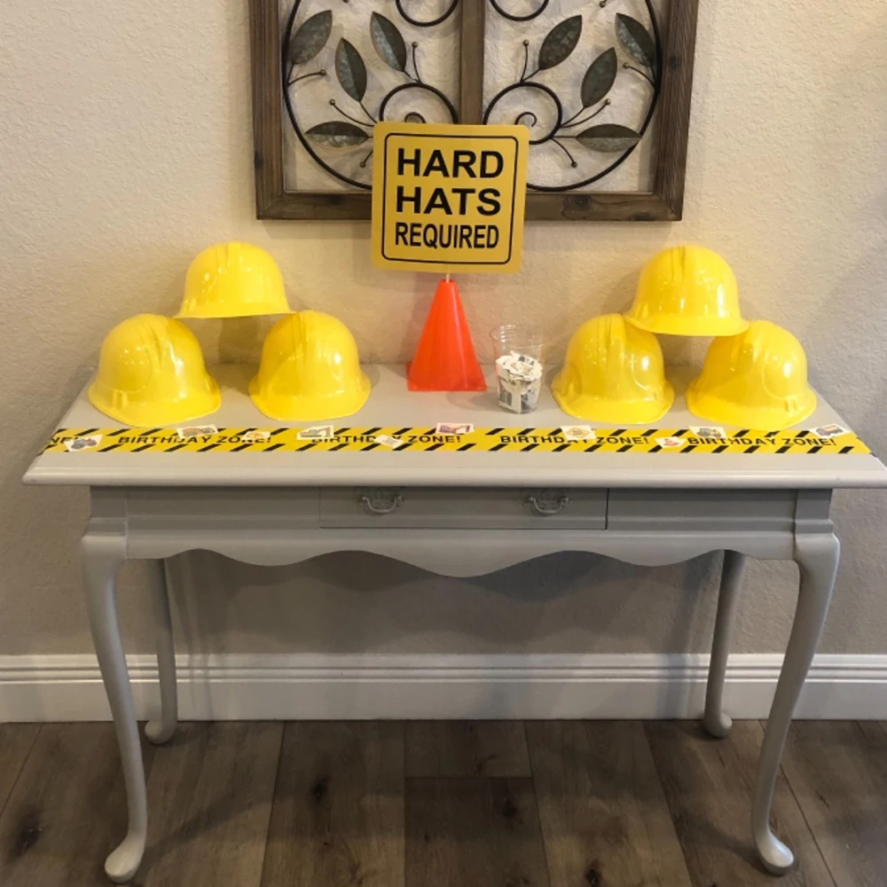 10/20/30pcs Construction Hats Building Dress Up Hats Plastic Yellow Kids Party Hat Birthday for Construction Birthday Party construction hat